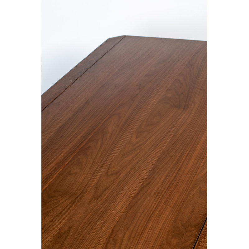 Storm Solid Wood Dining Table, Brown Lacquered, 30"H x 71"L x 35"W