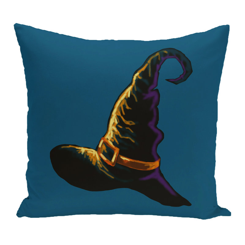 Housse de coussin carré d’extérieur de style sorcière et insert, Bleu