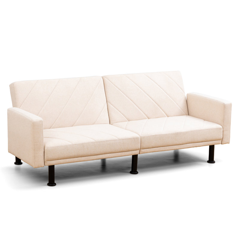 Marjoleine 77'' Upholstered Convertible Sofa