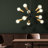 Bobbi-Don 10 - Light Iron Sputnik Modern Linear Chandelier