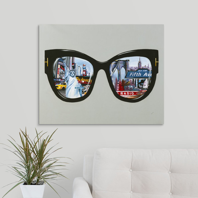 « city shades i », peinture sur toile, H 24 po x l 30 po x P 1,25 po, Toile tendue
