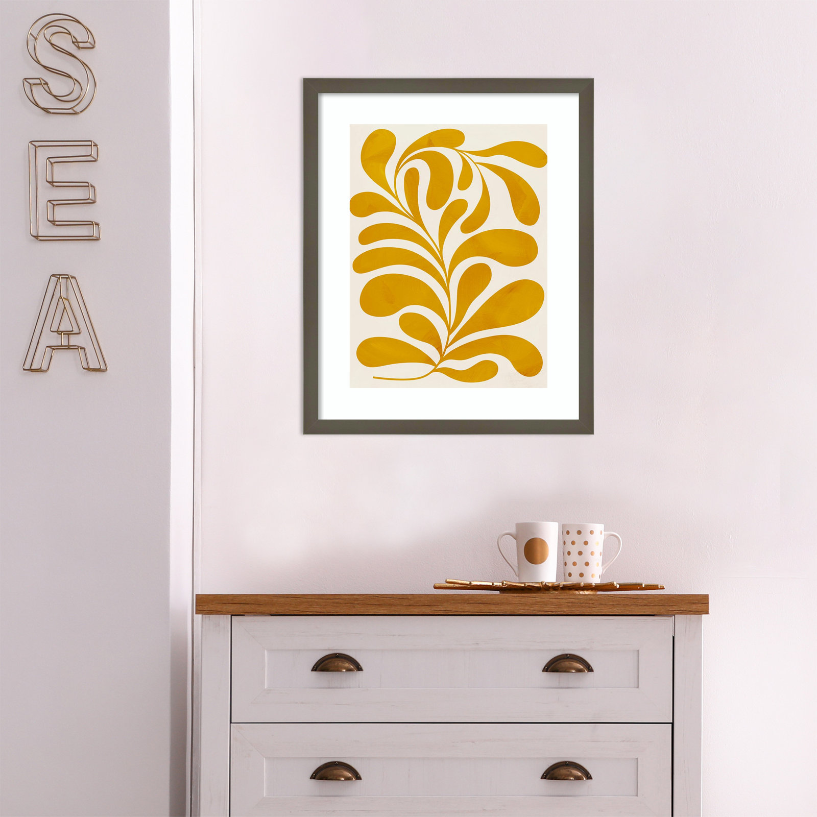 Goldenrod II by Grace Popp, Gray, 21" H x 17" W x 1" D