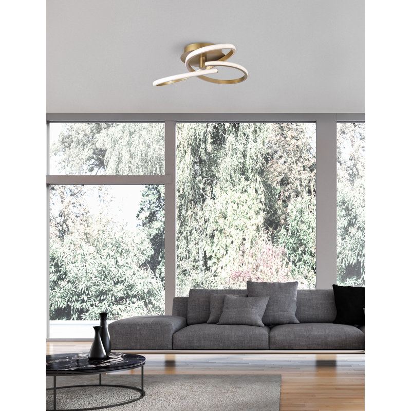 LED Semi Flush Mount, White