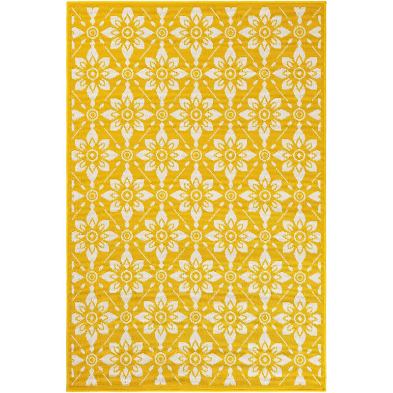 Tapis jaune Aucun, Rectangle 4 pi 1 po x 6 pi 1 po