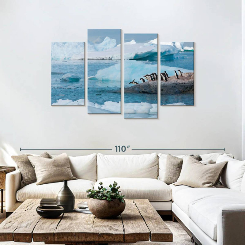 Brampt Gentoo Penguins, 48"H x 75"W