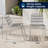 4PK Commercial Metal Indoor-Outdoor Restaurant Stack Chair - Triple Slat Back-91925248