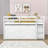 Jahdir 4 Drawers Wood Loft Bed with Retractable Writing Desk-1282171136-1282171139