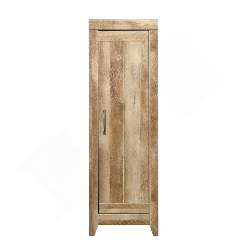 Armoire de rangement étroite, finition brune