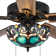 52" W Aramys 5-Blade Remote Controlled Ceiling Fan Tiffany Stained Glass