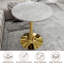 Table d'appoint ronde à plateau en marbre avec base piédestal conique (table seulement)-299177778