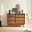 La commode double 6 tiroirs présente un design rétro et biseauté-2136104151-2136104153