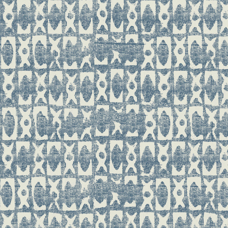 Bessinger Headboard, Full / Double, Texture Block Blue