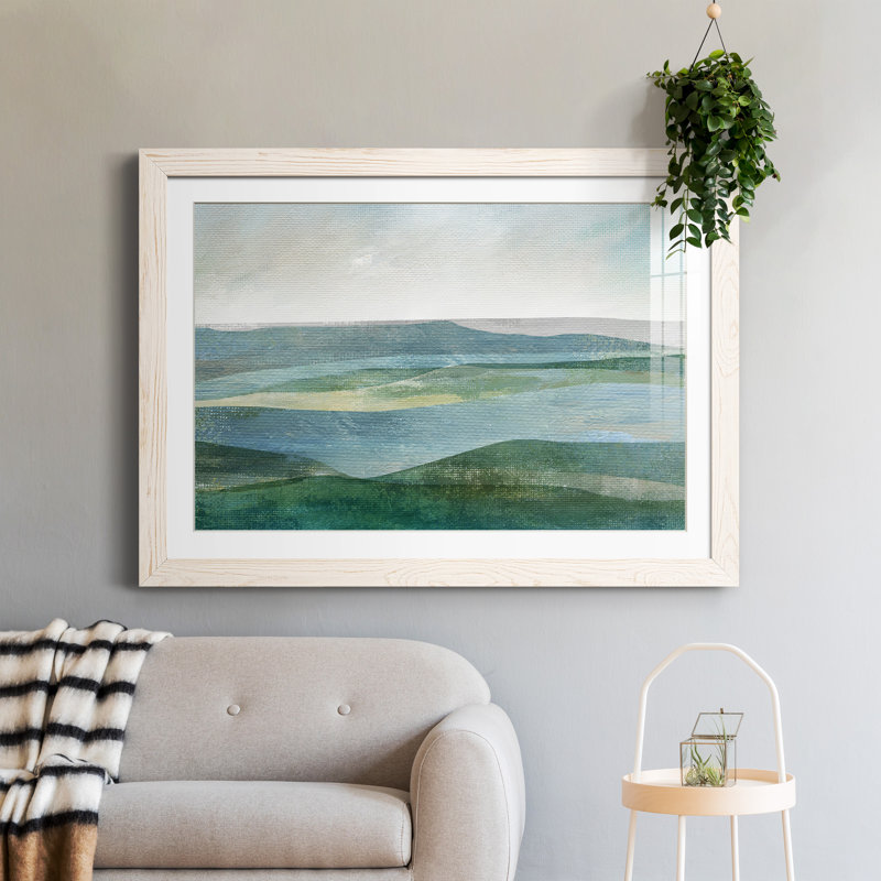 River Valley - peinture encadrée, Cadre blanc, H 31,5 po x l 23,5 po x P 1,5 po