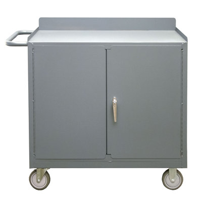 36'' W Steel Top Workbench with Wheels