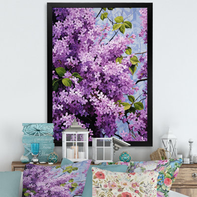 Lilas, minimalisme, rêve sur toile