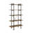 Rustic Oak and Black 5-shelf Bookcase
