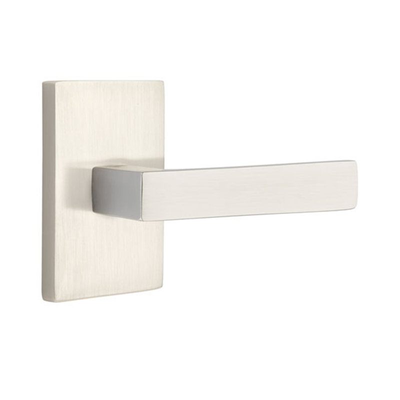 Levier de porte avec rosette Dumont Passage (Hall & Closet), Nickel satiné, Droite