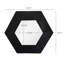 Miroir hexagonal brun foncé avec support en bois massif stable, couloir, 18,5 po x 18,5 po, 18,5 po x 18,5 po-1379087468