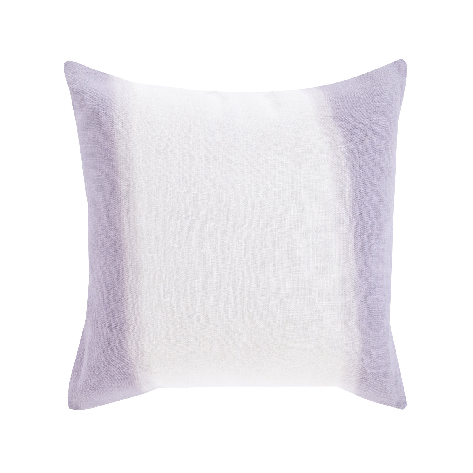 Striped 100% Linen Throw Pillow, 22" H x 22" W x 4" D, Mauve, Down