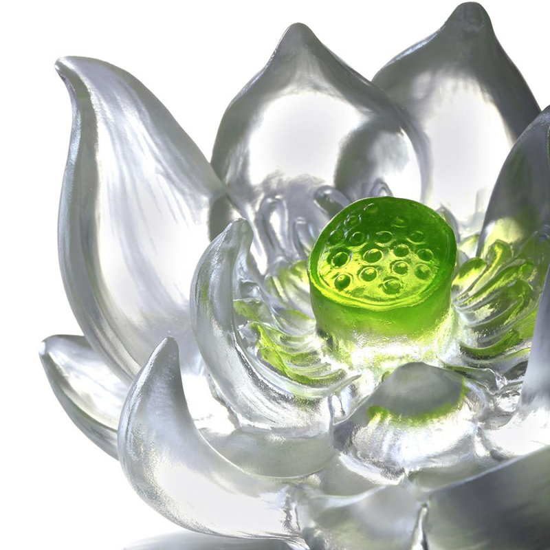 Your Tranquil Heart Crystal Lotus Flower Sculpture