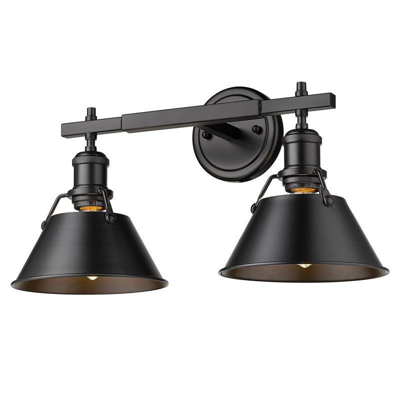 Felda 3-light fixture, Matte Black, Brushed Champagne Bronze