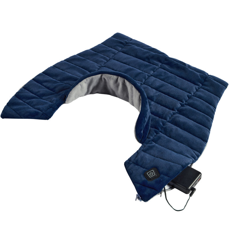 Coussin chauffant portatif et rechargeable Hothugz pour soulager les douleurs au cou, aux épaules et au dos avec 3 réglages de température