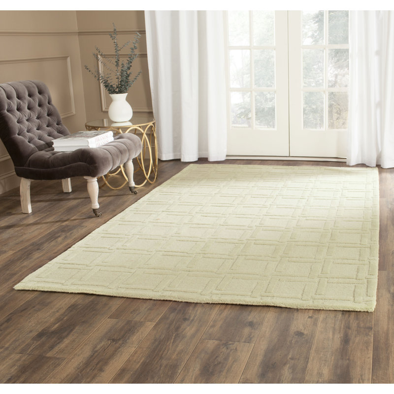 Tapis géométrique en laine tissé à la main Soukup, Rectangle 4 pi x 6 pi