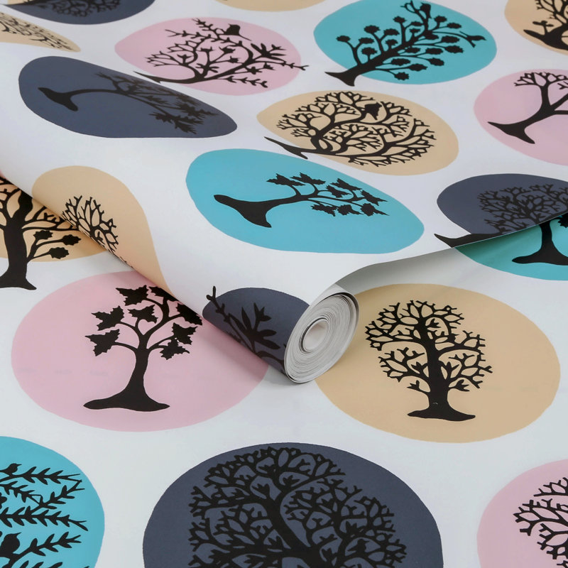 Party Land Magic Wallpaper, Pink/Blue/Gray