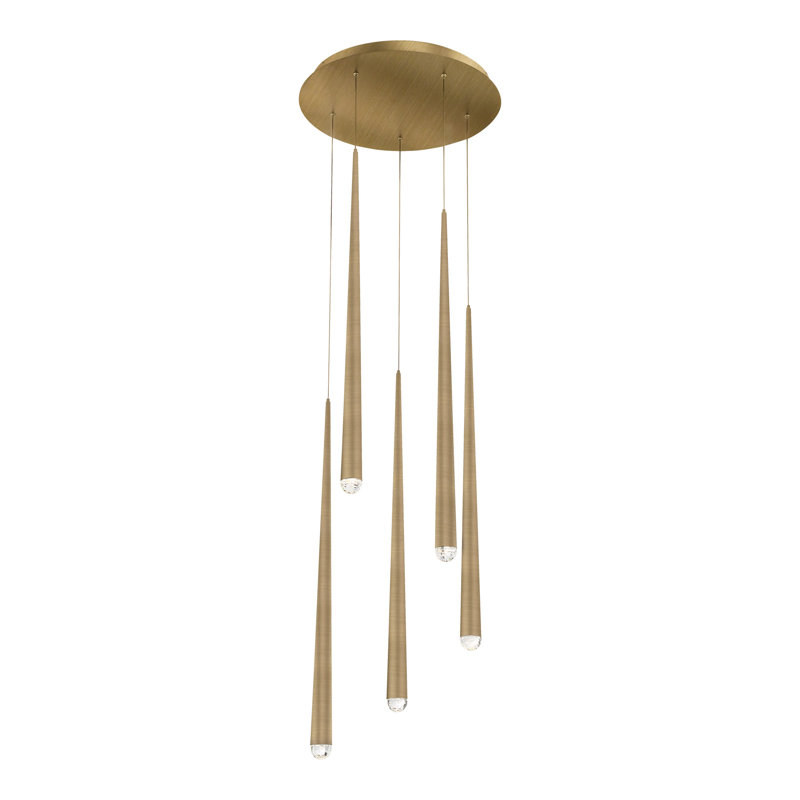 Cascade 5 - Light LED Pendant, Clear