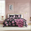 Ensemble d'édredon rose réversible Betsey Johnson