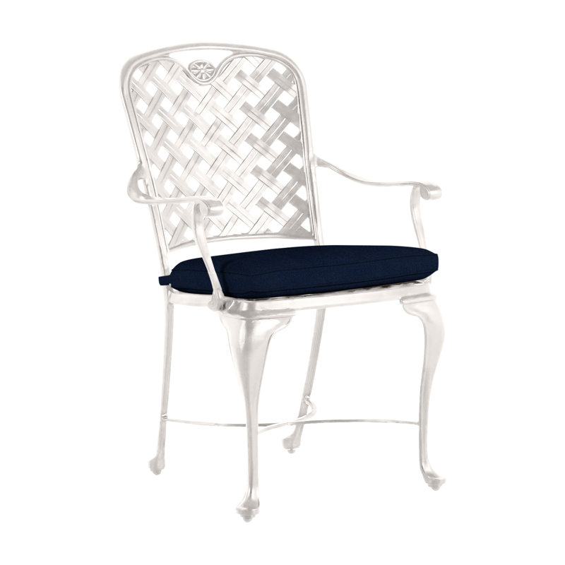 Provance Patio Dining Armchair with Cushion, Bali Pearl, Chalk, Welt