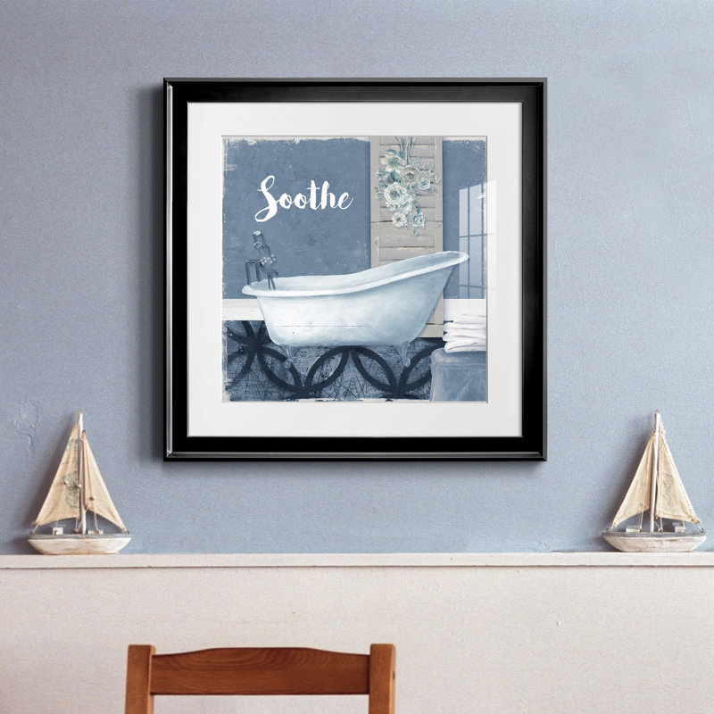 Soothe - peinture encadrée, H 17,5 po x l 17,5 po x P 1,5 po, Cadre noir