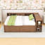 Lit de jour en bois avec lit gigogne simple, tiroirs de rangement, bureau et tablettes-1355633238-1355633241