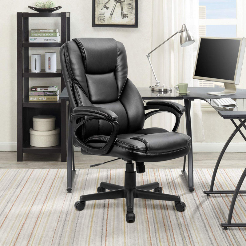 Lollie Executive Chair With Headrest, Black