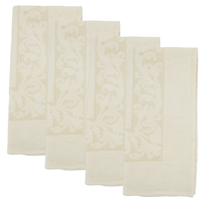 Clementine Collection Polyester Floral Square Napkin