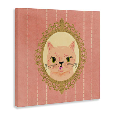 «Peach Cat Portrait» par Carrie Cantwell