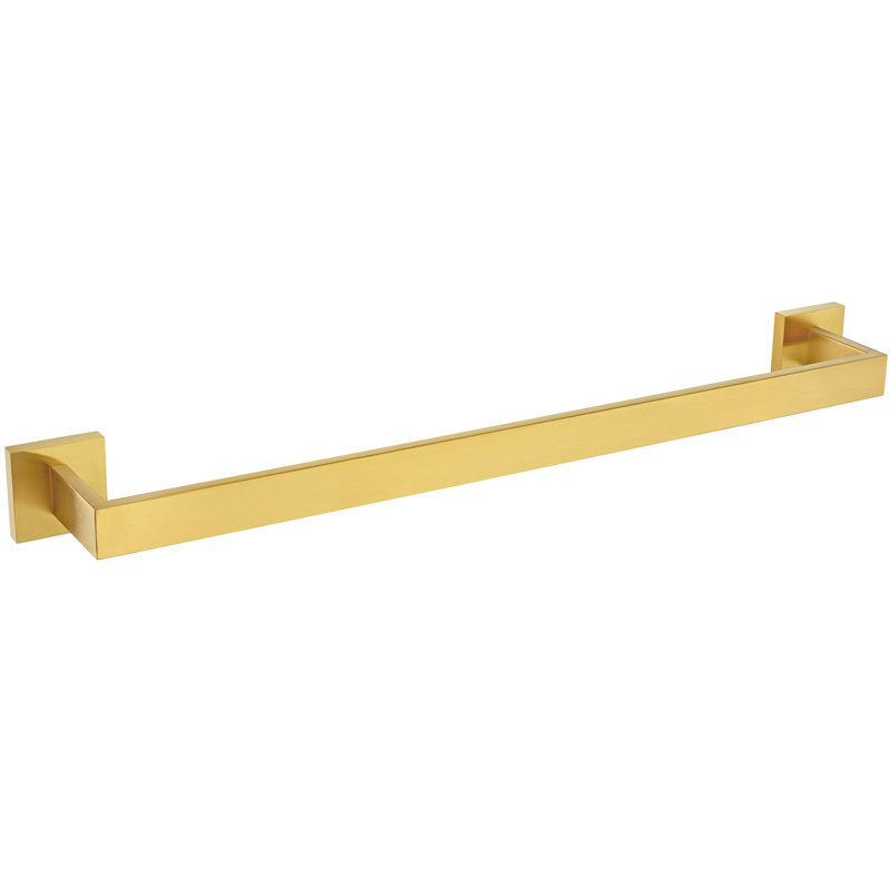 Barre à serviettes murale en acier inoxydable 23,6 po, Or brossé, H 3,13 po x L 23,75 po x P 2,19 po