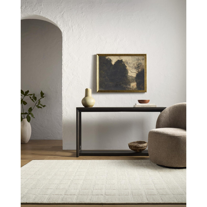 Tapis d'intérieur fait à la main Fegley, Rectangle 9 pi x 12 pi