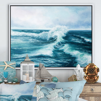 Wild Blue Ocean Waves II - reproduction d'art sur toile