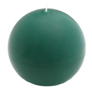 Novelty Sphere Candle, Hunter Green, 4" Diameter, Set of 2