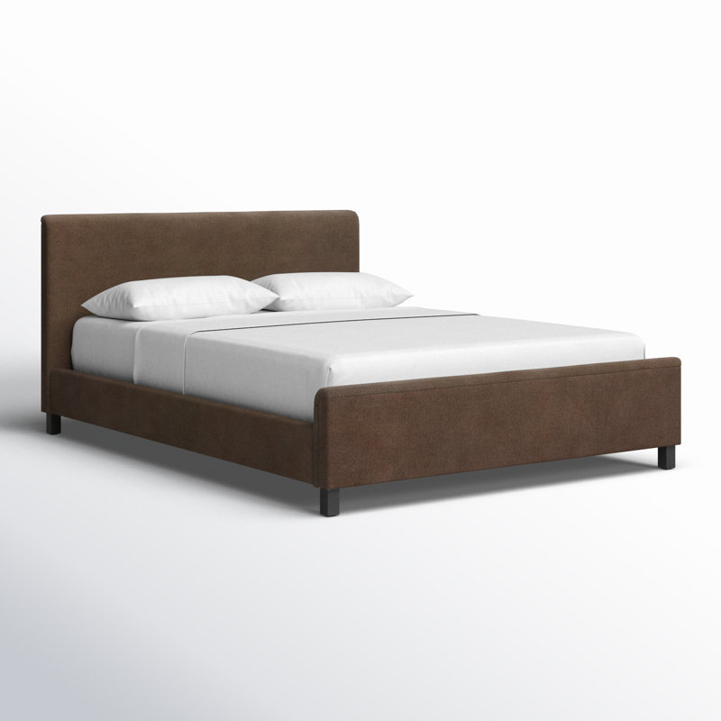 Maisara Upholstered Bed, King, Dark Brown