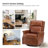 Manning 29.6" Wide Genuine Leather Manual Swivel Rocking Standard Recliner-712647431