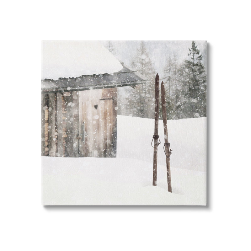 «Winter Cabin», impression sur toile, H 30 po x l 30 po x P 1,5 po