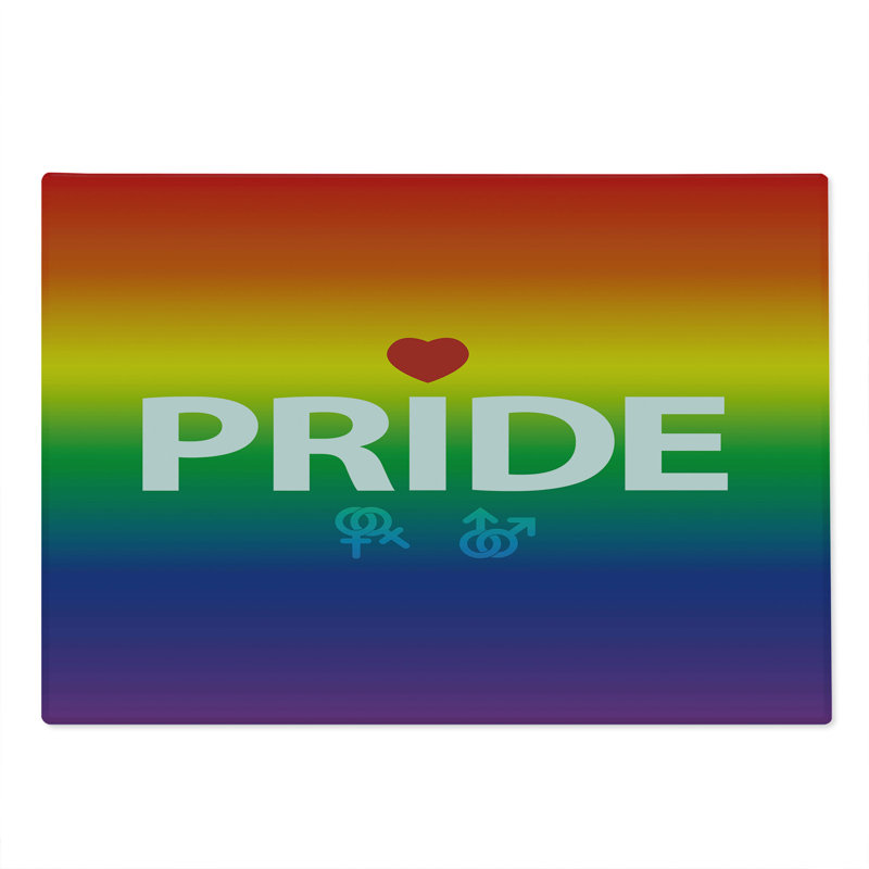 Ambesonne Pride Cutting Board Large Size Vibrant Gender Multicolor