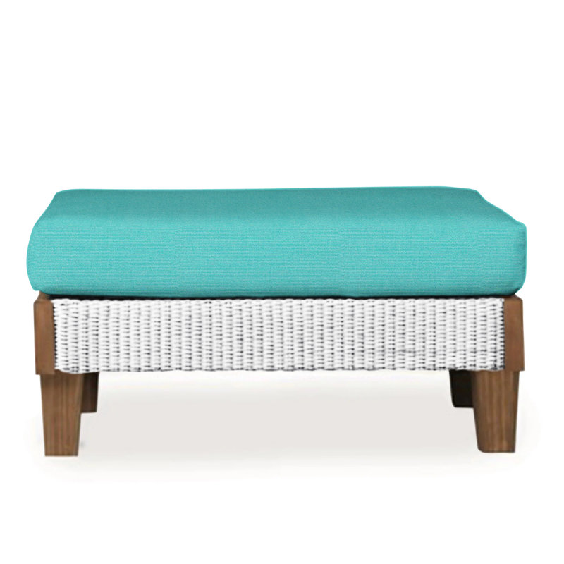 Catalina Outdoor Ottoman, Demo Stone, White