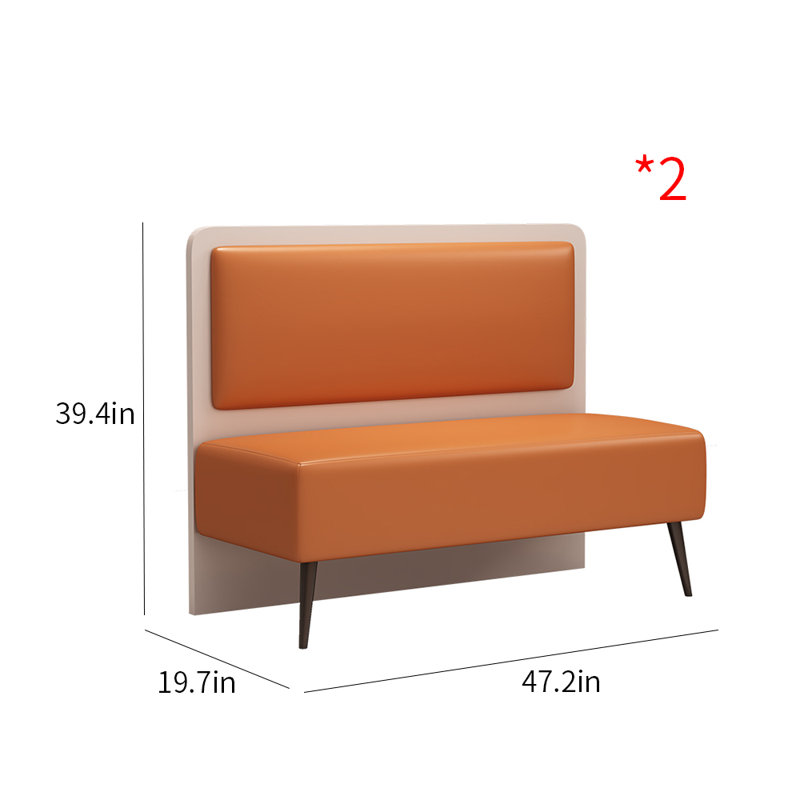 Banc rembourré en similicuir Bar Cafe