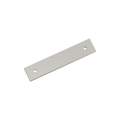 Ladera 3-3/4 inch (96mm) Center-to-Center Rectangle Satin Nickel Cabinet Pull Backplate