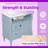 30" Freestanding Bathroom Vanity With Ceramic Sink Solid Rubberwood Frame & Flip Drawer Storage-550213600