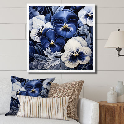 " Minimalism Pansies In The Shadows "