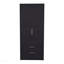 Armoire à portes doubles, deux tiroirs, tringle suspendue et étagères intérieures, garde-robe, noir